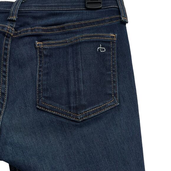 Rag & Bone SZ 27 Skinny Jean Bedford Low-Rise Pockets Zip-Fly Dark Wash Blue - Picture 6 of 12
